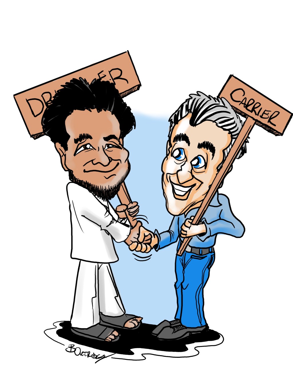 truck driver cartoon