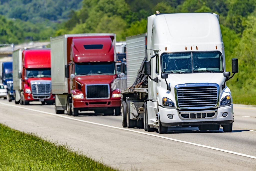 trucks on highway