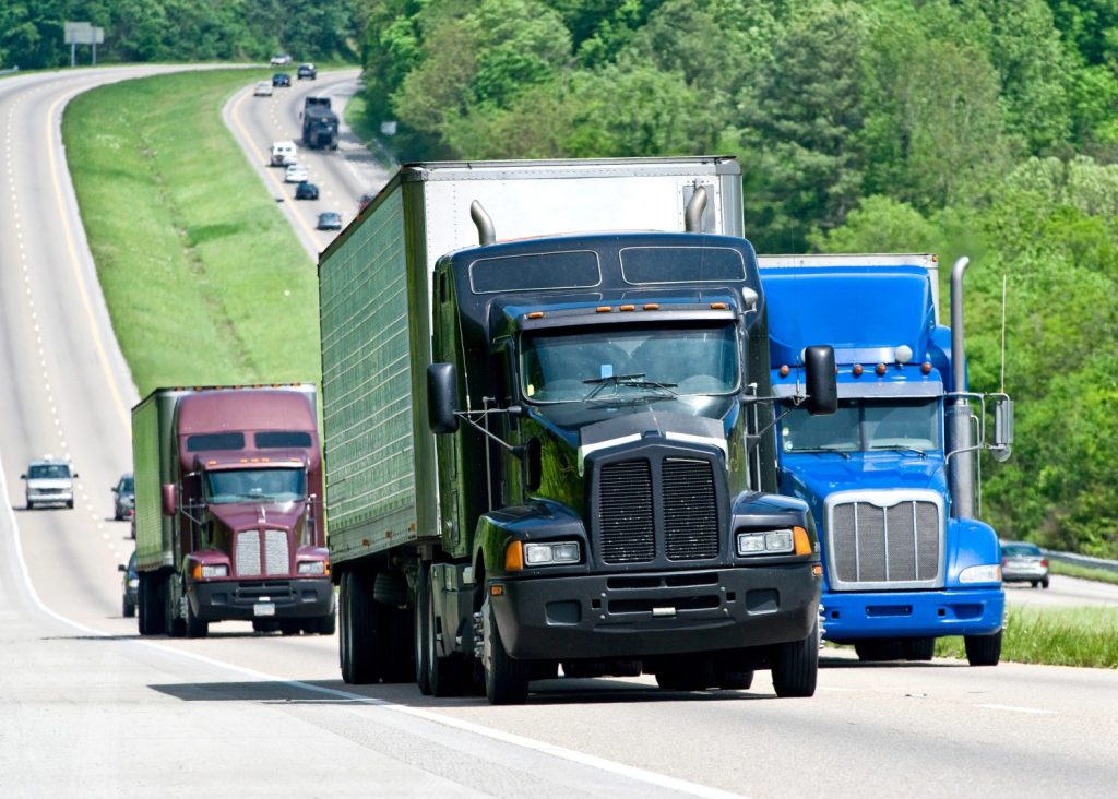 trucks on highway